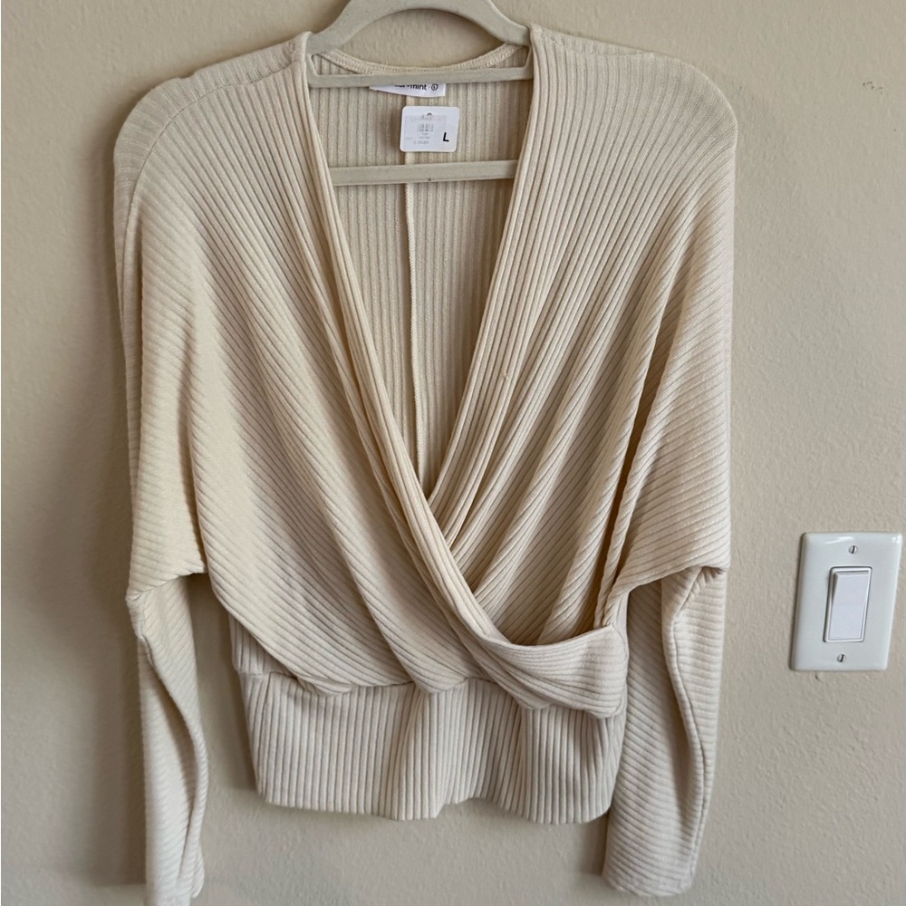 Apricot Lane Cream V-Neck Sweater